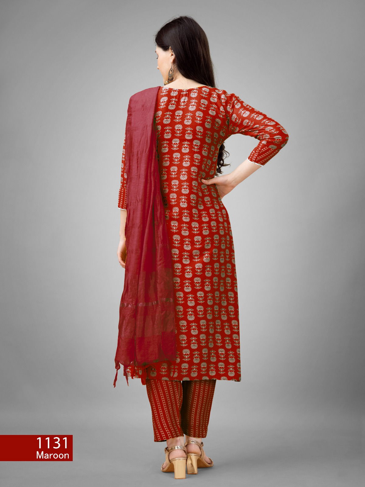 1131 Aradhna Rayon Print Embroidery Kurti Bottom With Dupatta Wholesale Market
